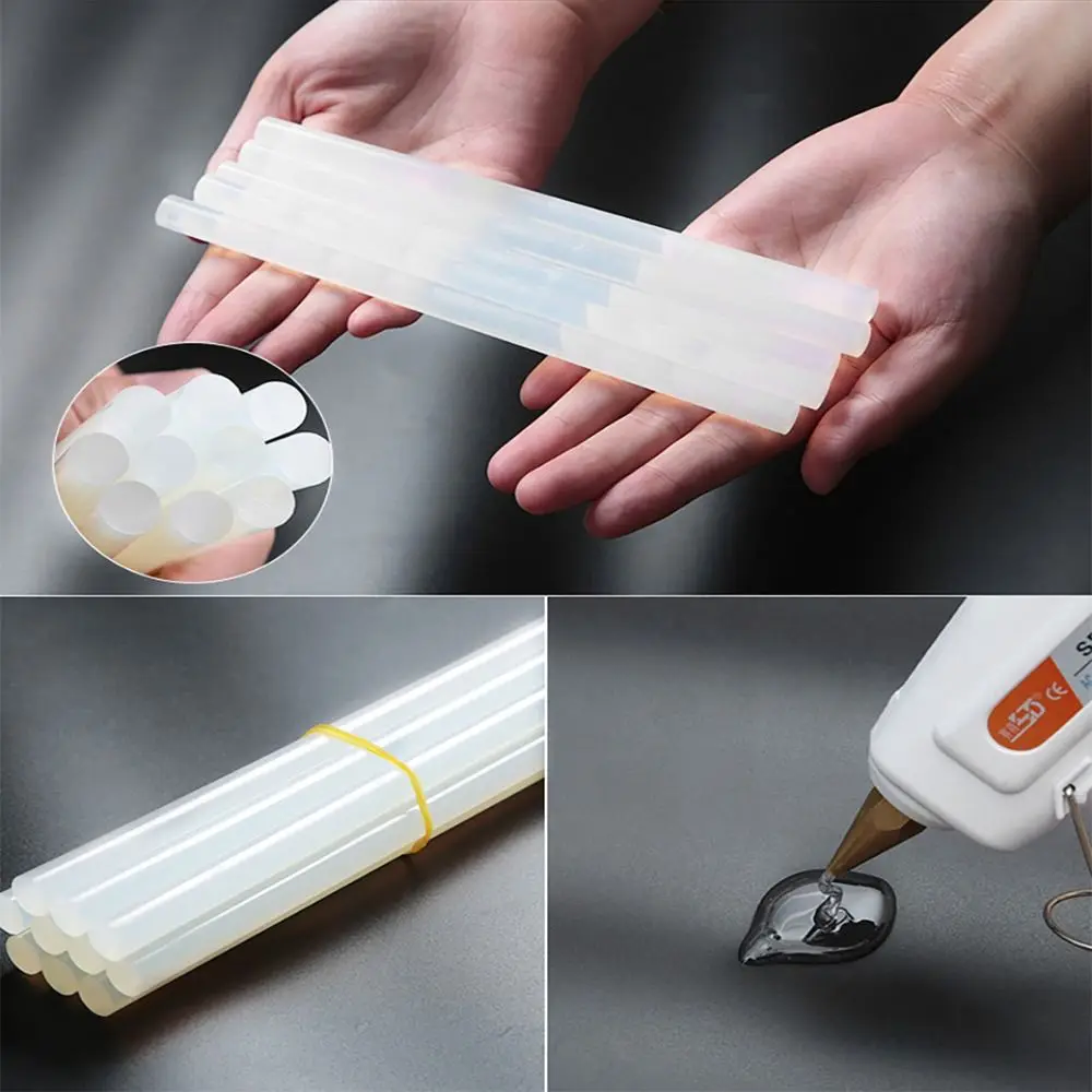 20Pcs Durable Transparent Hot Melt Glue Sticks Strong Adhesion EVA EVA Glue Sticks Flexible Adhesive Glue Rods Home Repair
20Pcs Durable Transparent Hot Melt Glue Sticks Strong Adhesion EVA EVA Glue Sticks Flexible Adhesive Glue Rods Home Repair