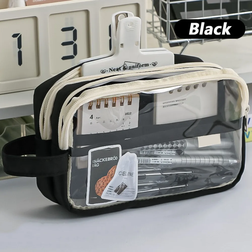 Multifunctional PVC Pen Bag Transparent Handheld Pencil Case Large Capacity Multilayer Stationery Bag Students
Multifunctional PVC Pen Bag Transparent Handheld Pencil Case Large Capacity Multilayer Stationery Bag Students