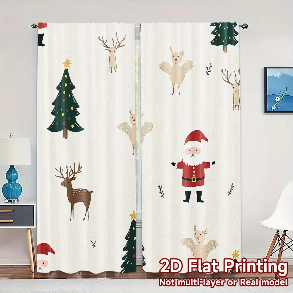 2pcs,Curtains Cute Christmas Tree Angel Reindeer Santa (3) Fashionable Popular Curtains Versatile Polyester Fabric Curtains All
2pcs,Curtains Cute Christmas Tree Angel Reindeer Santa (3) Fashionable Popular Curtains Versatile Polyester Fabric Curtains All