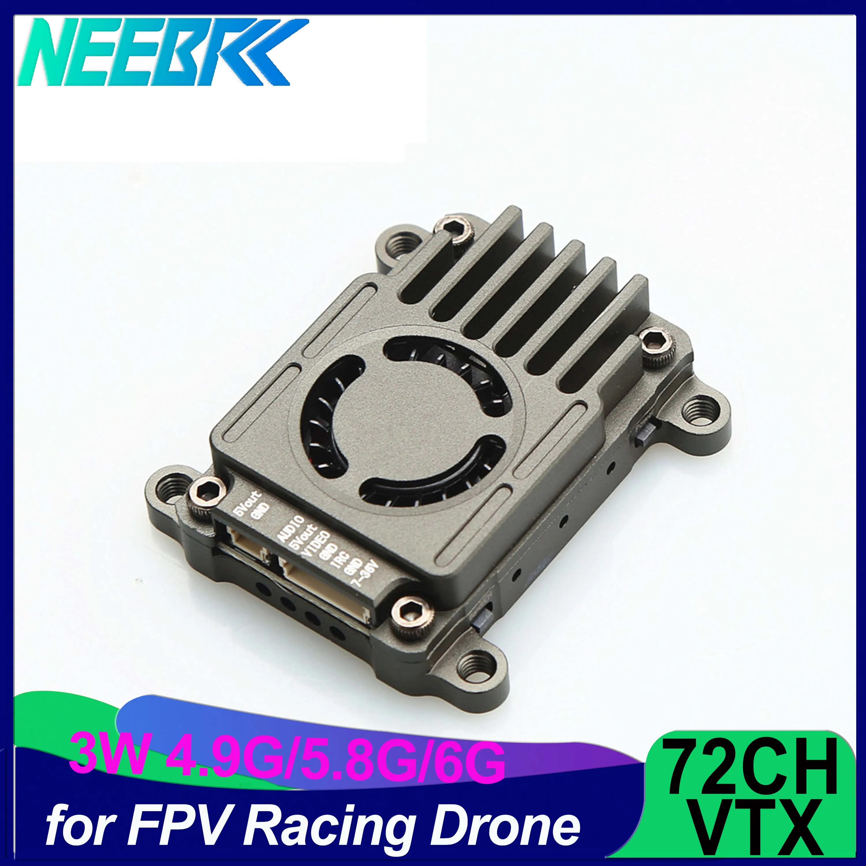 NEEBRC 3W 72CH VTX 4.9G/5.8G/6G Long Range FPV Video Transmitter with CNC case for RC Plane Multicopter Drone DIY Parts
NEEBRC 3W 72CH VTX 4.9G/5.8G/6G Long Range FPV Video Transmitter with CNC case for RC Plane Multicopter Drone DIY Parts
