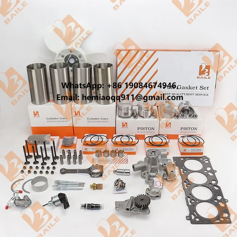 4DR7 Engine Rebuild Kit 4DR7 Complete Overhaul Kit Piston Ring Liner Kit for Mitsubishi 4DR7 Diesel Engine Repair Spare Parts
4DR7 Engine Rebuild Kit 4DR7 Complete Overhaul Kit Piston Ring Liner Kit for Mitsubishi 4DR7 Diesel Engine Repair Spare Parts