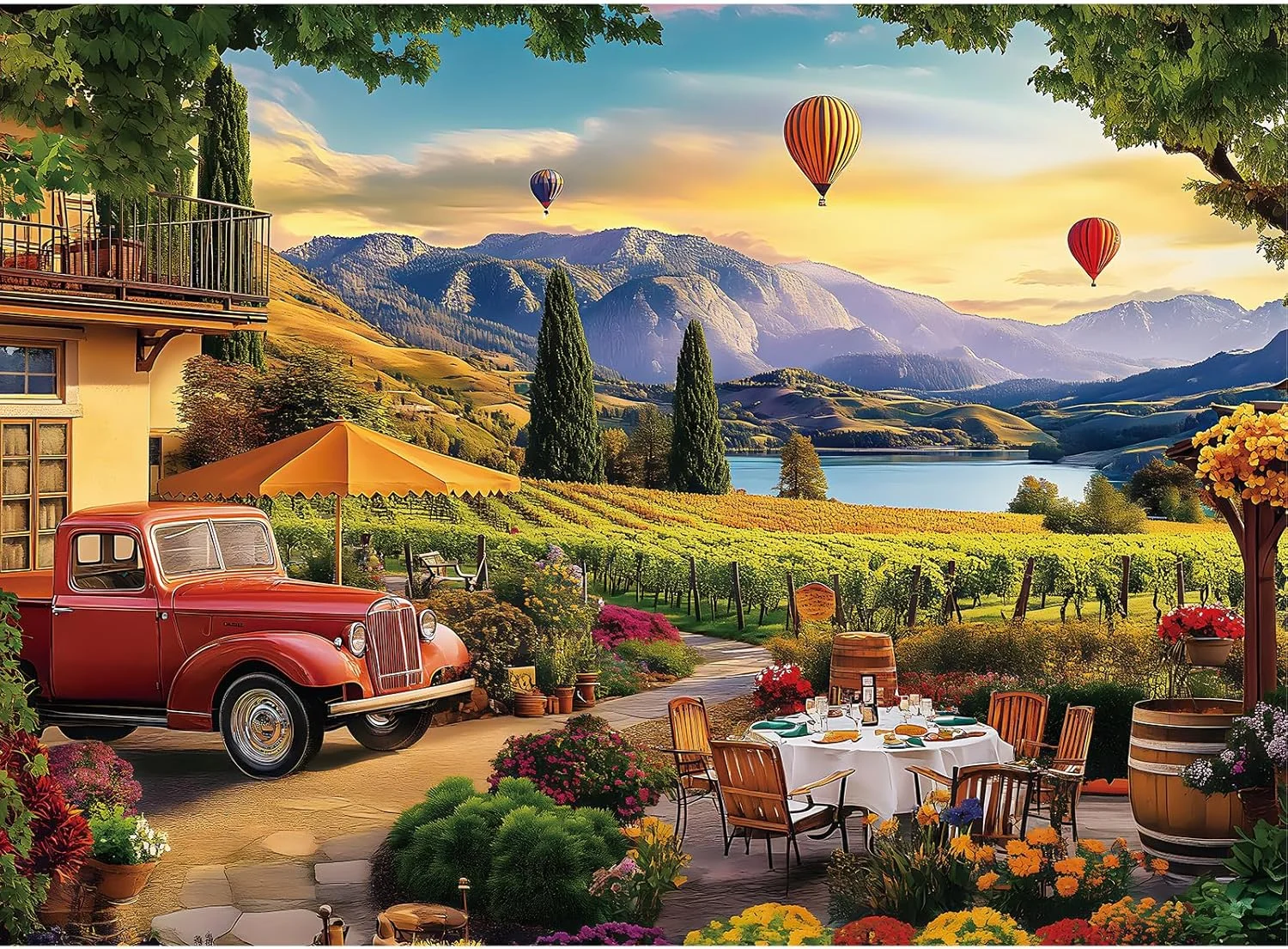 Country Vineyard Hot Air Balloon View 300 500 Piece Wooden Jigsaw Puzzle For Wine Lovers home Wall Art child Brain Teaser gift
Country Vineyard Hot Air Balloon View 300 500 Piece Wooden Jigsaw Puzzle For Wine Lovers home Wall Art child Brain Teaser gift