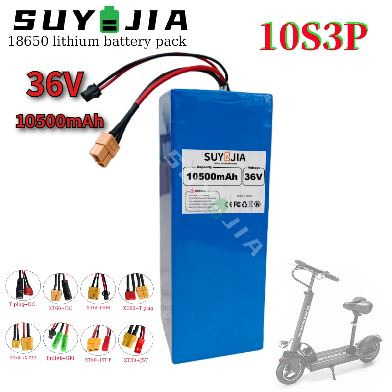 10S3P 36V10.5Ah 18650 Rechargeable Lithium Battery Pack Customizable Plug Built-in BMS for Electric Scooter Power Tool UPS
10S3P 36V10.5Ah 18650 Rechargeable Lithium Battery Pack Customizable Plug Built-in BMS for Electric Scooter Power Tool UPS