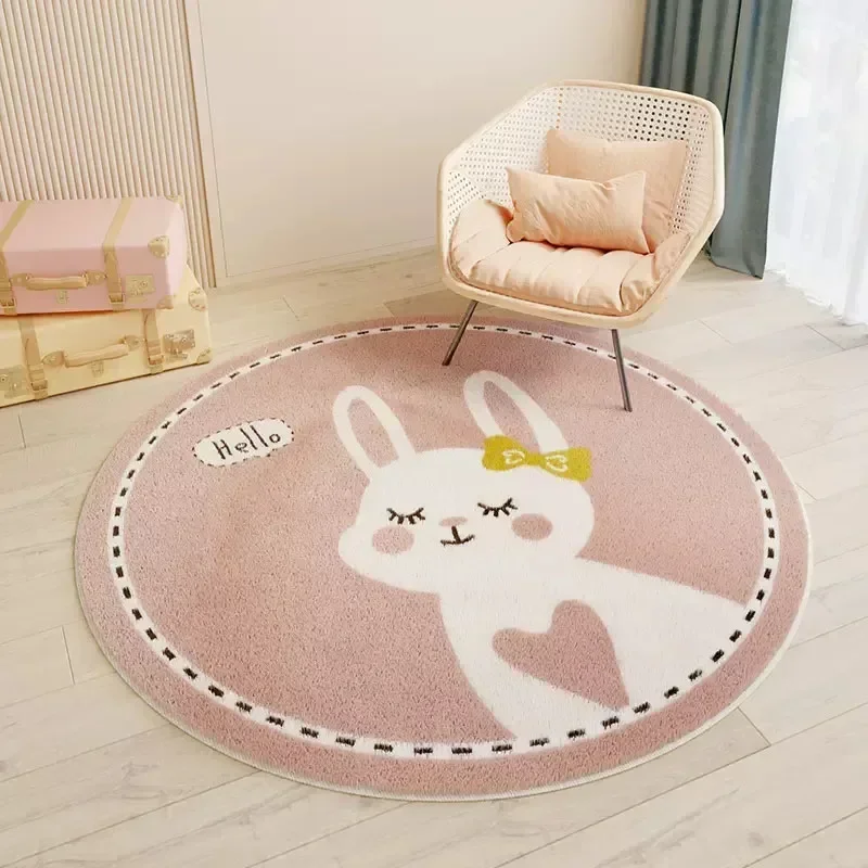 Living Room Carpet Round Pink Carpets Bedroom Bedside Floor Mat Soft Fluffy Cute Rabbit Cartoon Kid's Rug Home Decoration Rugs
Living Room Carpet Round Pink Carpets Bedroom Bedside Floor Mat Soft Fluffy Cute Rabbit Cartoon Kid's Rug Home Decoration Rugs