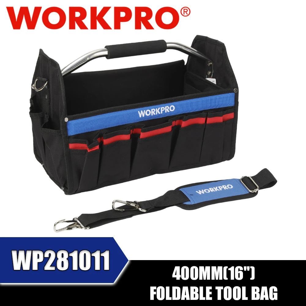 WORKPRO WP281011 400mm(16") Foldable Tool Bag Power Tool Accessories
WORKPRO WP281011 400mm(16") Foldable Tool Bag Power Tool Accessories