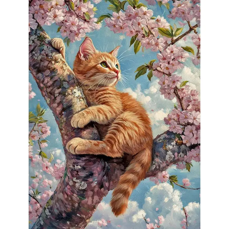 GATYZTORY Painting By Numbers Cat Animal Kits DIY Frame Drawing By Number Cherry Blossom Tree On Canvas HandPainted Art Gift
GATYZTORY Painting By Numbers Cat Animal Kits DIY Frame Drawing By Number Cherry Blossom Tree On Canvas HandPainted Art Gift