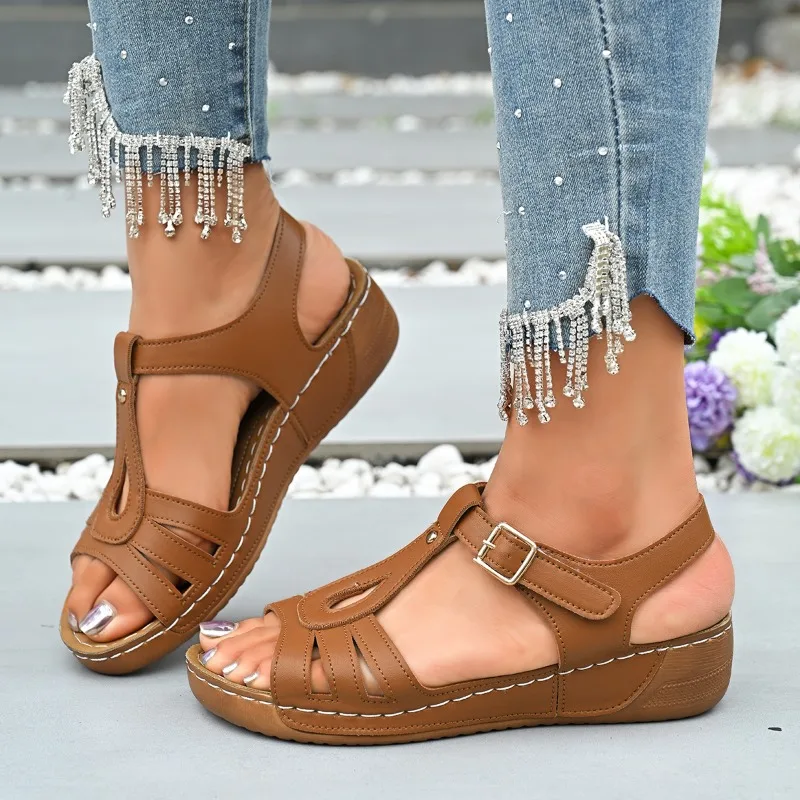 2025 Summer Women Wedge Sandals Lightweight Ankle Buckle Platform Gladiator Sandals Woman Peep Toe
2025 Summer Women Wedge Sandals Lightweight Ankle Buckle Platform Gladiator Sandals Woman Peep Toe