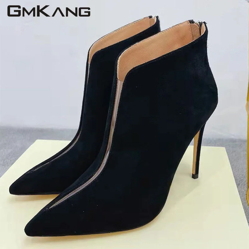 Runway High Heel Ankle Boots Women Kid Suede Pointed Toe Booties Female Black Brown Green Stiletto Party Shoes Women Short Boots
Runway High Heel Ankle Boots Women Kid Suede Pointed Toe Booties Female Black Brown Green Stiletto Party Shoes Women Short Boots