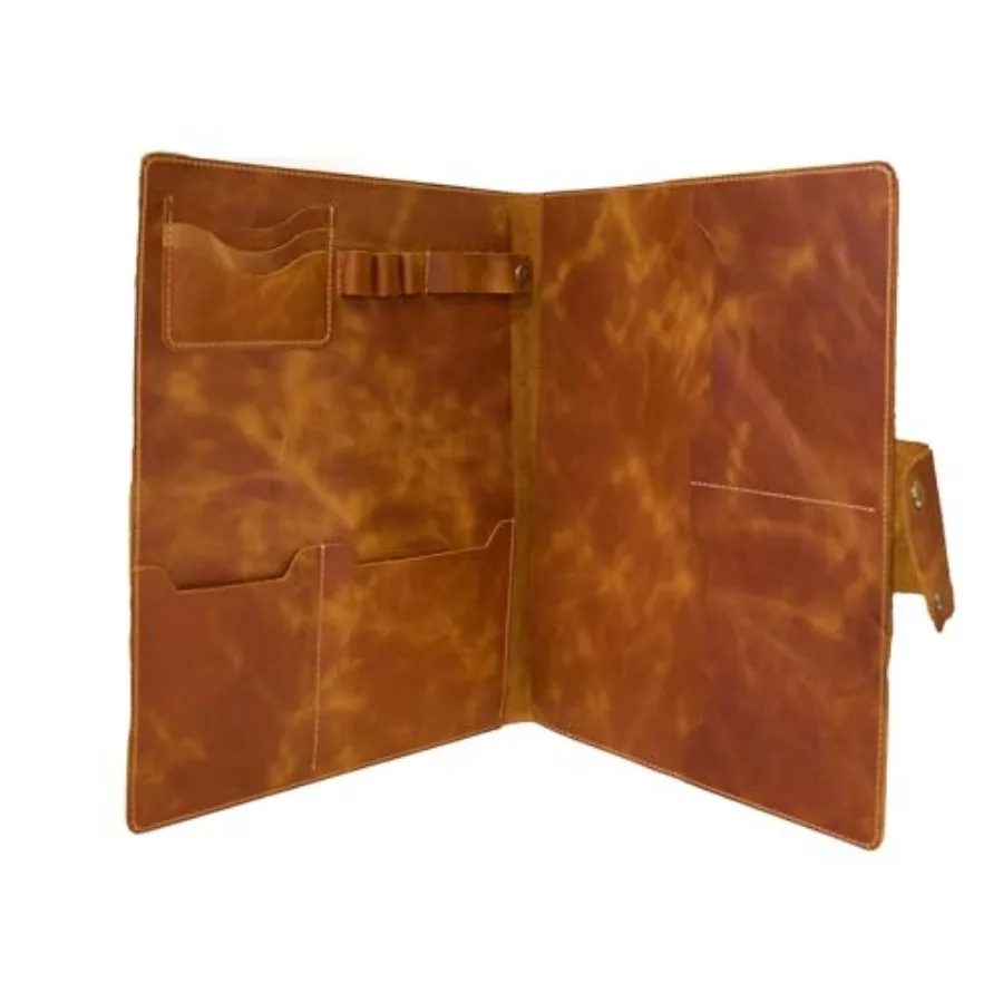Leather Portfolio Folder - Genuine Leather Document Organizer with Multiple Pockets and Pen Holder Business Padfolio for A4 Let
Leather Portfolio Folder - Genuine Leather Document Organizer with Multiple Pockets and Pen Holder Business Padfolio for A4 Let