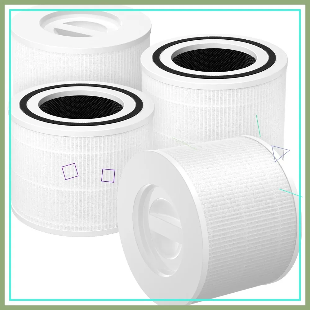 4 Pack Replacement Filter for Core P350 & Core 300 Air Purifier, 3-in-1 HEPA Filter, Part # Core P350-RF
4 Pack Replacement Filter for Core P350 & Core 300 Air Purifier, 3-in-1 HEPA Filter, Part # Core P350-RF
