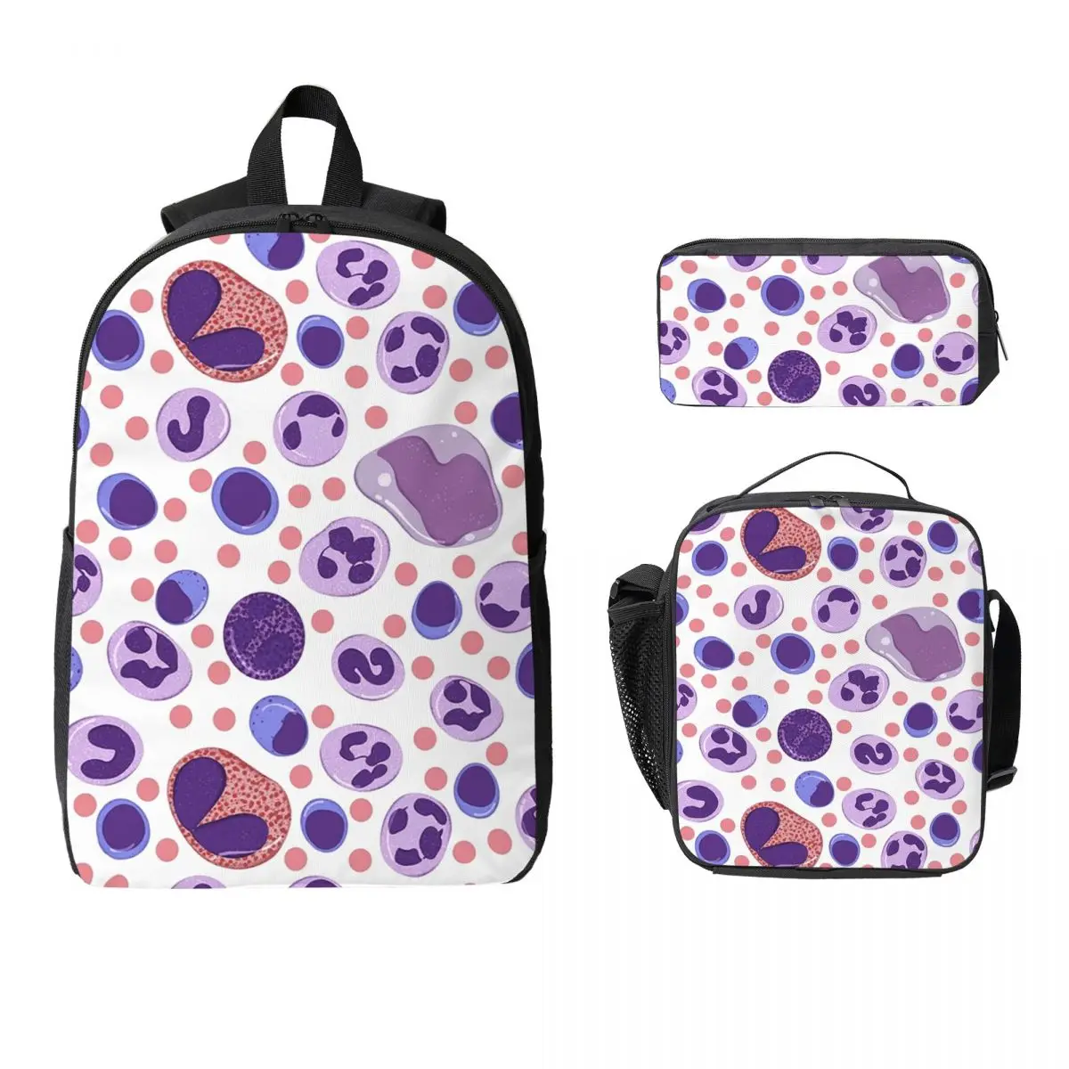 Large White Blood Cell Pattern Backpack Boys Girls BookBag School Bag Laptop Shoulder Bags 3ps Insulated Lunch Bag Pencil Case
Large White Blood Cell Pattern Backpack Boys Girls BookBag School Bag Laptop Shoulder Bags 3ps Insulated Lunch Bag Pencil Case