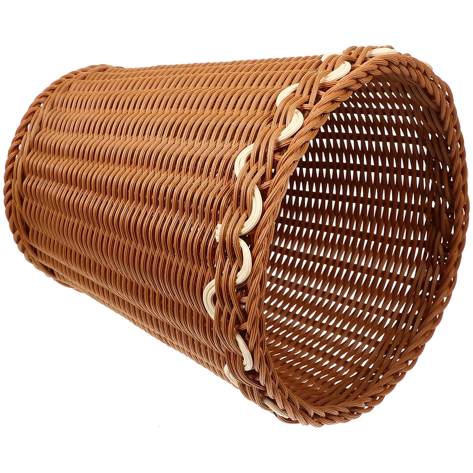 Premium Imitation Rattan Woven Basket Multipurpose Storage Trash Can for Home Living Room Study Room Laundry Fruits Sundries
Premium Imitation Rattan Woven Basket Multipurpose Storage Trash Can for Home Living Room Study Room Laundry Fruits Sundries