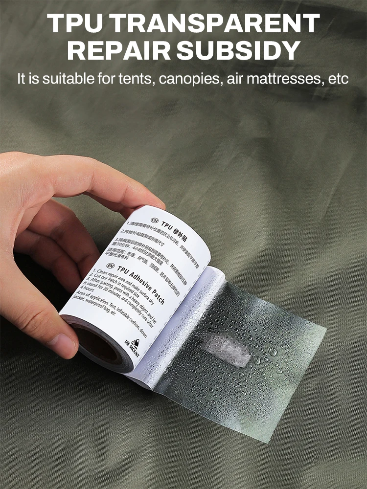 10pcs/1 Roll Tent Repair Tape TPU Waterproof Clear Camping Gear Air Mattress Repair Tape Patch for Swim Ring Inflatable Supplies
10pcs/1 Roll Tent Repair Tape TPU Waterproof Clear Camping Gear Air Mattress Repair Tape Patch for Swim Ring Inflatable Supplies