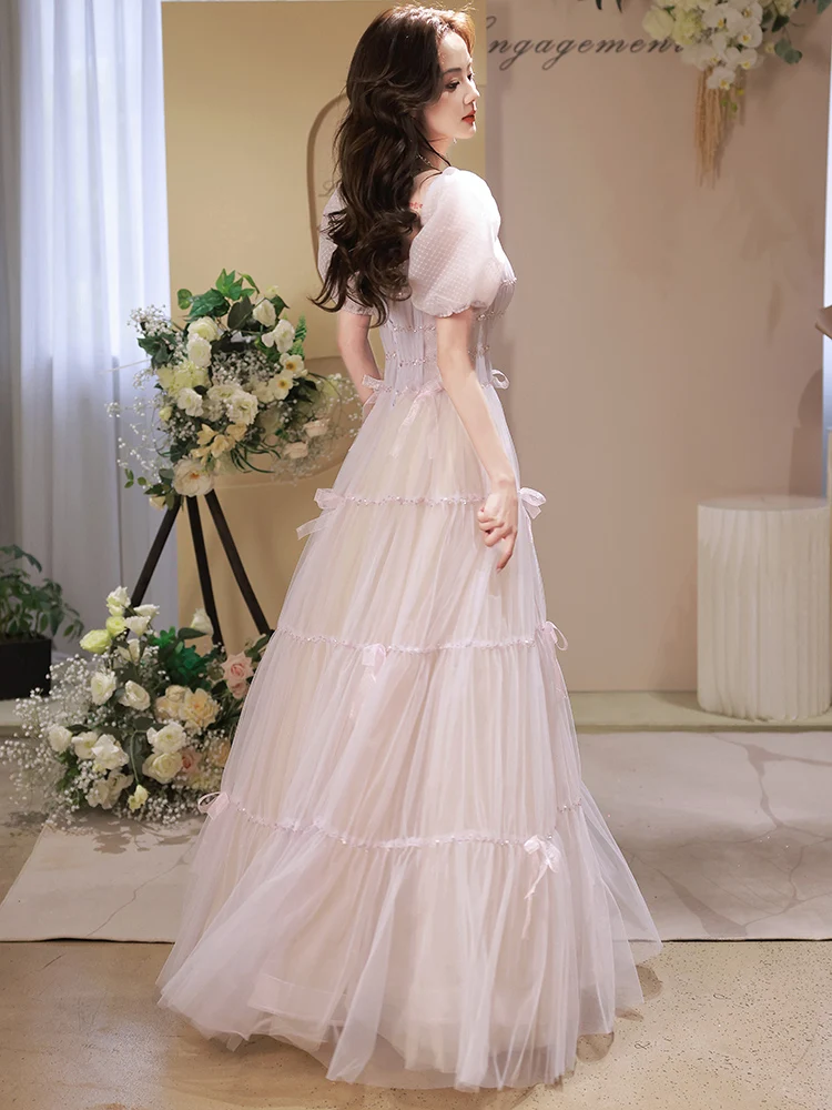 Pink Evening Gown Women's High-End Luxury aduation Adult Princ Engagement Dr Focus Bride Pure Color Princ Sle
Pink Evening Gown Women's High-End Luxury aduation Adult Princ Engagement Dr Focus Bride Pure Color Princ Sle