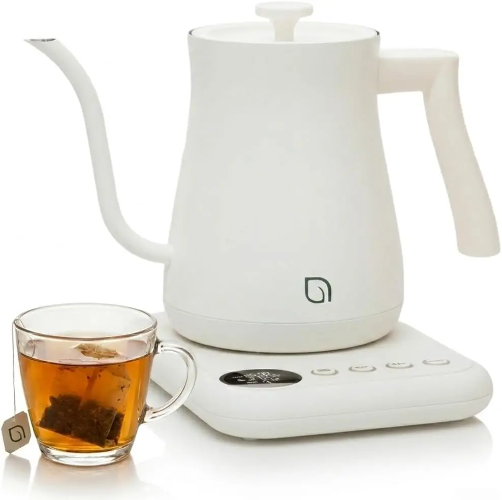 Gooseneck Electric Kettle with 5 Temp Presets, Keep Warm, 1L Capacity, Fast Heating for Coffee & Tea
Gooseneck Electric Kettle with 5 Temp Presets, Keep Warm, 1L Capacity, Fast Heating for Coffee & Tea