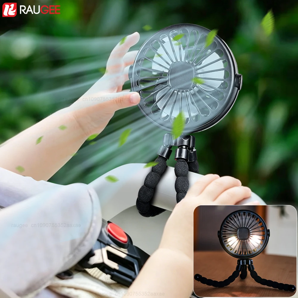 Portable Small Fan Mini Baby Strollers Fan USB Rechargeable Octopus Fan 360 Degree Rotating 3 Modes LED Night Light For Outdoor
Portable Small Fan Mini Baby Strollers Fan USB Rechargeable Octopus Fan 360 Degree Rotating 3 Modes LED Night Light For Outdoor