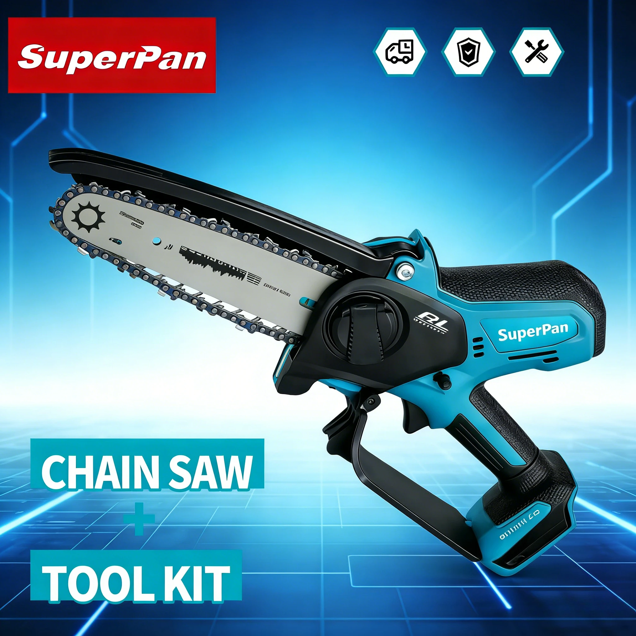 SuperPan 6-Inch Compact Pruning Saw 420MM 80TXL Chain for Efficient Garden Tree Maintenance for Makita 18V battery pin
SuperPan 6-Inch Compact Pruning Saw 420MM 80TXL Chain for Efficient Garden Tree Maintenance for Makita 18V battery pin