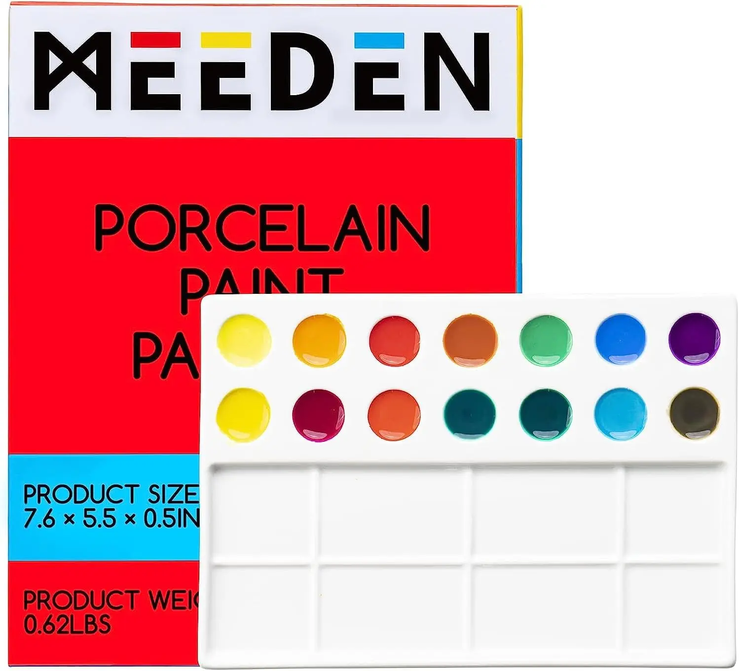 Ceramic Watercolor Palette, 22-Well Rectangle Porcelain Mixing Tray for Gouache, Acrylic Painting, 7.6'' x 5.5''
Ceramic Watercolor Palette, 22-Well Rectangle Porcelain Mixing Tray for Gouache, Acrylic Painting, 7.6'' x 5.5''