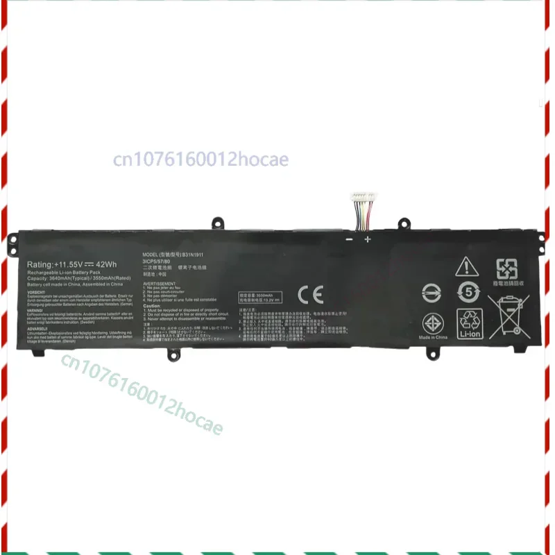 11.55V 42Wh New B31N1911 Laptop Battery For ASUS VivoBook Flip 14 TM420IA TP470EA M413DA M413DA-EK162T EK007T X421DA C31N1911
11.55V 42Wh New B31N1911 Laptop Battery For ASUS VivoBook Flip 14 TM420IA TP470EA M413DA M413DA-EK162T EK007T X421DA C31N1911