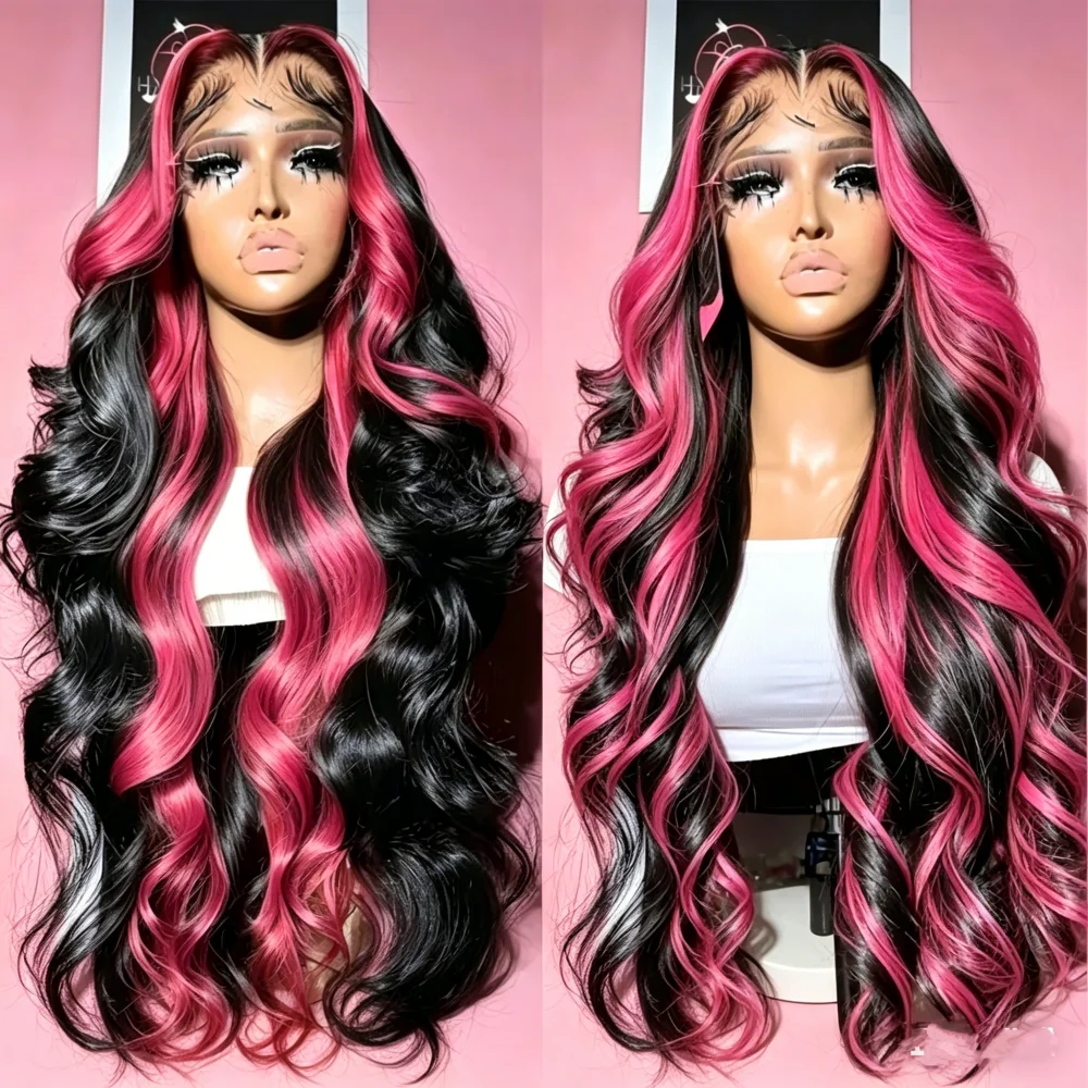 Colored 1B/Pink Body Wave Wig Human Hair 13x6 Hd Lace Frontal Wig 250 Density Brazilian Pre Plucked Human Hair For Women 36 Inch
Colored 1B/Pink Body Wave Wig Human Hair 13x6 Hd Lace Frontal Wig 250 Density Brazilian Pre Plucked Human Hair For Women 36 Inch
