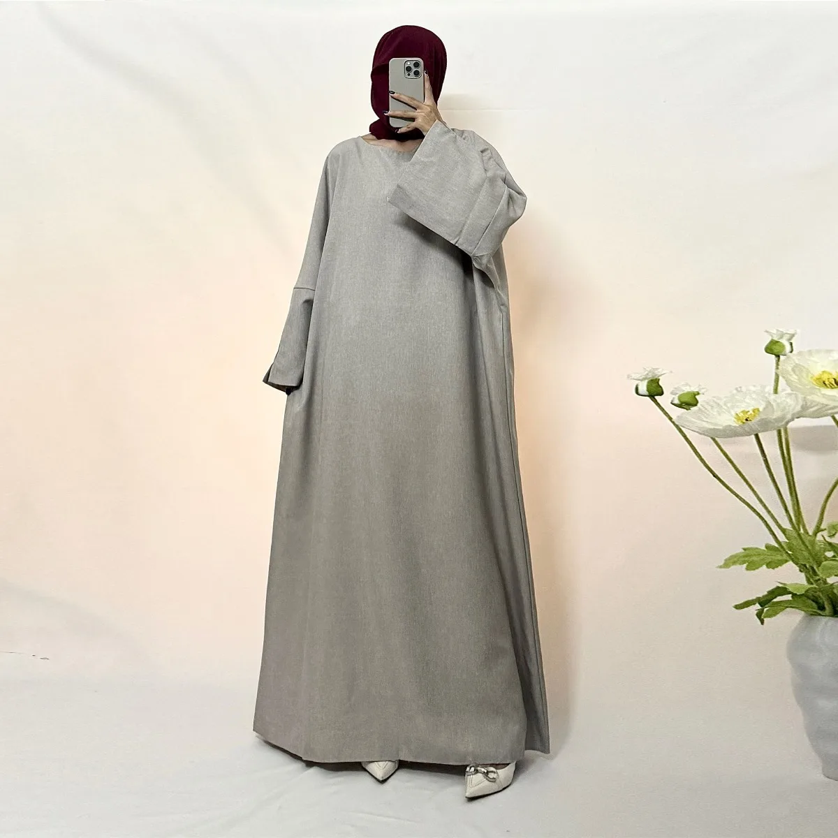 Long Sleeve Loose Solid Modest Prayer Dress Muslim Kaftans Maxi Ramadan Dresses Islamic Clothing Women Abaya Muslim Jilbabs
Long Sleeve Loose Solid Modest Prayer Dress Muslim Kaftans Maxi Ramadan Dresses Islamic Clothing Women Abaya Muslim Jilbabs