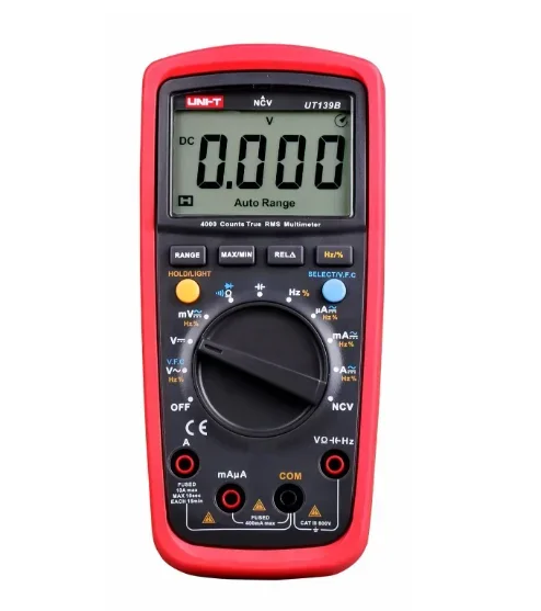 UNI-T UT139B Цифровой мультиметр True Rms, автоматический цифровой дисплей с цифровым диапазоном, Многофункциональный измеритель
UNI-T UT139B Цифровой мультиметр True Rms, автоматический цифровой дисплей с цифровым диапазоном, Многофункциональный измеритель