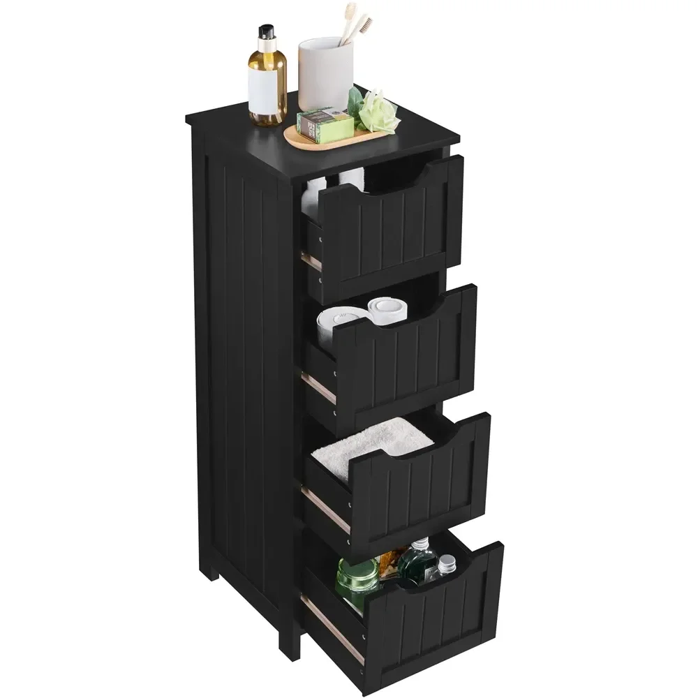 1PC Bathroom Floor Cabinet, Wooden Side Storage Organizer, FreeStanding Cabinet With 4 Drawers For Bathroom, Kitchen, Living Ro
1PC Bathroom Floor Cabinet, Wooden Side Storage Organizer, FreeStanding Cabinet With 4 Drawers For Bathroom, Kitchen, Living Ro