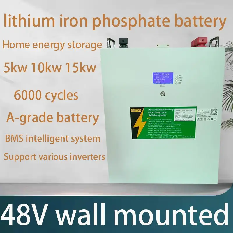 Wall Mounted 48V 50Ah 100Ah 150Ah 200Ah Lifepo4 Battery for 3KW 5KW 7KW 10KW 15KW Energy Storage PV Household Base Station
Wall Mounted 48V 50Ah 100Ah 150Ah 200Ah Lifepo4 Battery for 3KW 5KW 7KW 10KW 15KW Energy Storage PV Household Base Station
