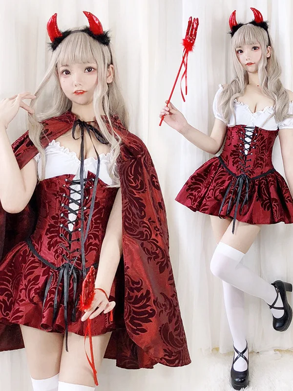 Halloween Adult Costume Pirate Witch Outfit Red Riding Hood Cloak Women's Gothic Style Dress up Clothes Chinese Produ...
Halloween Adult Costume Pirate Witch Outfit Red Riding Hood Cloak Women's Gothic Style Dress up Clothes Chinese Produ...