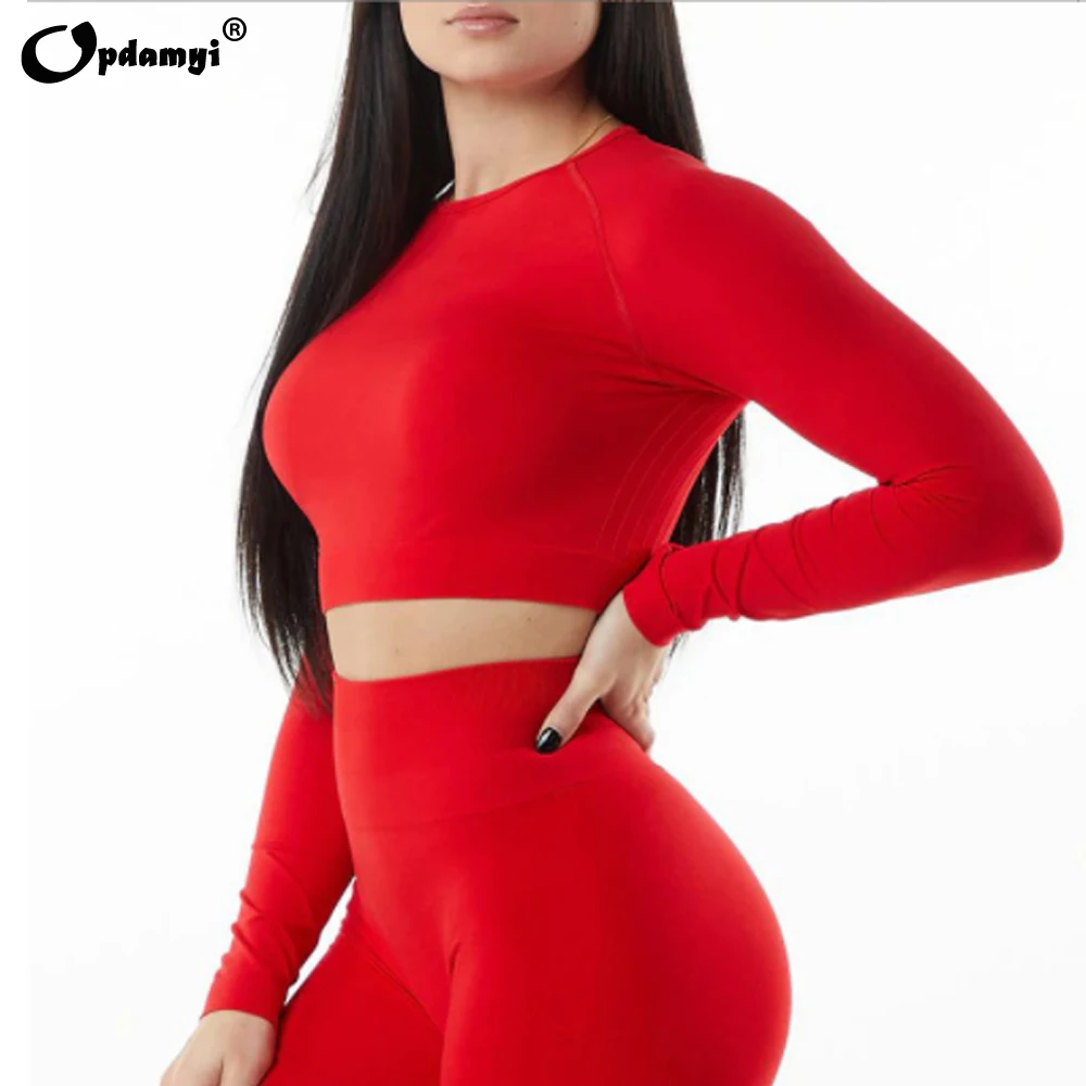 Women Seamless Yoga Set 2Pcs Sport Suit Gymwear Workout Clothes Long Sleeve Gym Crop Top High Waist Leggings Fitness Sports Wear
Women Seamless Yoga Set 2Pcs Sport Suit Gymwear Workout Clothes Long Sleeve Gym Crop Top High Waist Leggings Fitness Sports Wear