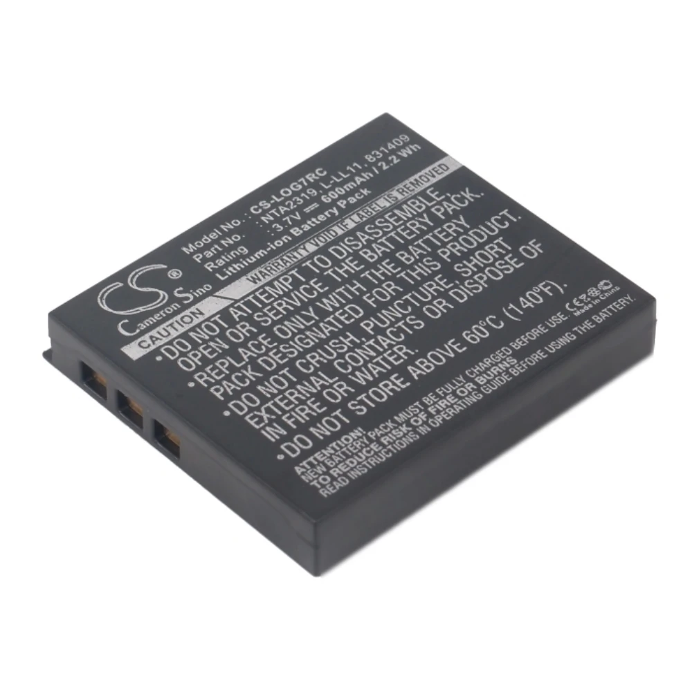 Li-ion Keyboard,Mouse Battery for Logitech, 3.7V, 600mAh, Compatible Models: G7 Laser Cordless Mouse, M-RBQ124, MX Air 
Li-ion Keyboard,Mouse Battery for Logitech, 3.7V, 600mAh, Compatible Models: G7 Laser Cordless Mouse, M-RBQ124, MX Air
