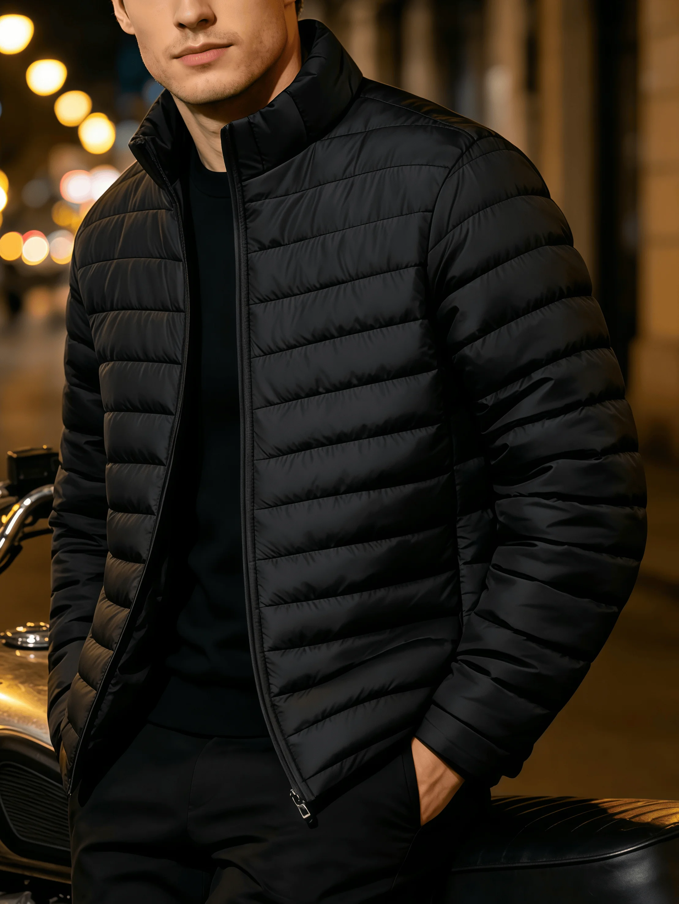 Men's Autumn and Winter Padded Coat, Solid Color, Versatile, High-neck, Warm, Soft and Lightweight.
Men's Autumn and Winter Padded Coat, Solid Color, Versatile, High-neck, Warm, Soft and Lightweight.