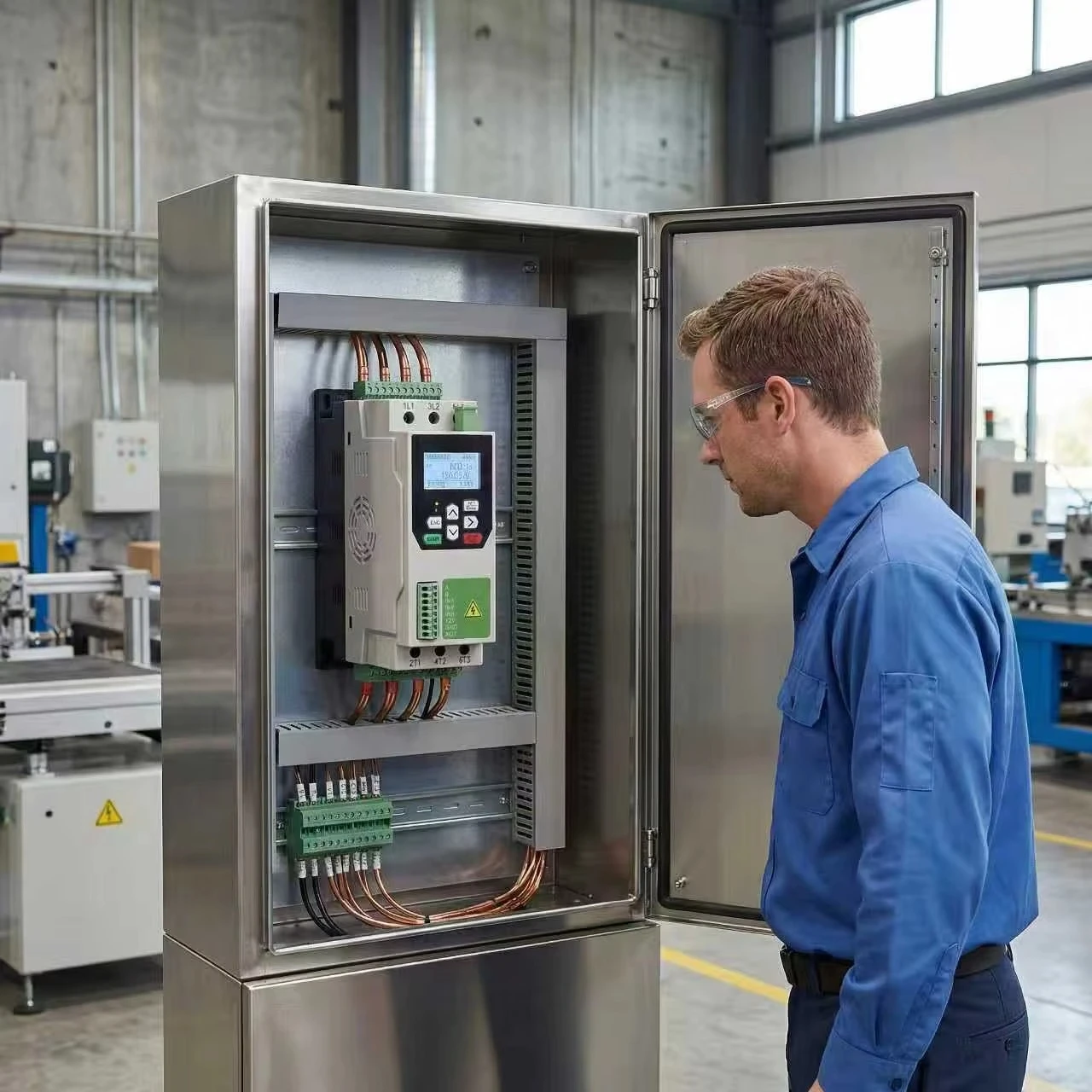 0.37KW-15KW 3 Phase Solid-State Soft Starter 220V-480V with Built-in Bypass & Motor Protection
0.37KW-15KW 3 Phase Solid-State Soft Starter 220V-480V with Built-in Bypass & Motor Protection
