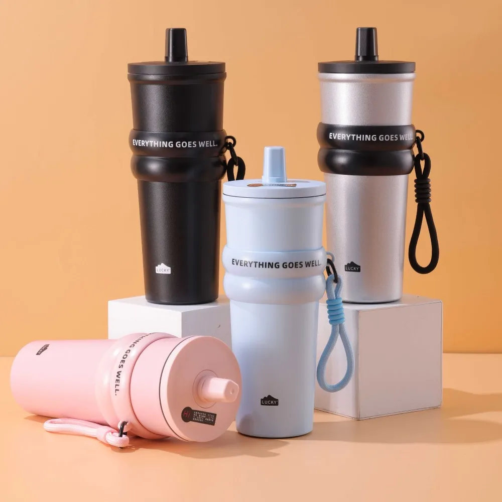 Thermos Stainless Steel 304 Straw Thermal Bottle Leak-Proof Fashion Thermal Flask Portable 710ml Coffee Cup Car
Thermos Stainless Steel 304 Straw Thermal Bottle Leak-Proof Fashion Thermal Flask Portable 710ml Coffee Cup Car