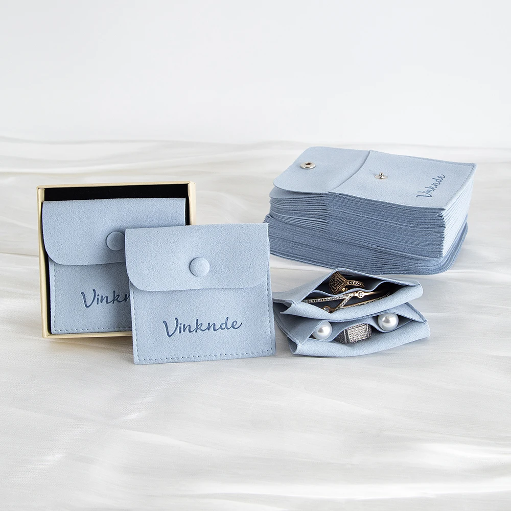 Custom Logo Jewelry Pouch with Microfiber Dust Bag Divider Snap Button Closure Perfect Earrings and Other Small Accessories
Custom Logo Jewelry Pouch with Microfiber Dust Bag Divider Snap Button Closure Perfect Earrings and Other Small Accessories