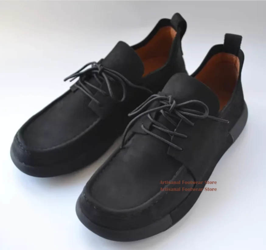 Cowhide Lace-Up Flats Soft Leather Soft Sole Men's Leather Casual Shoes Durable Wear-Resistant Outdoor Shoe Handmade Men's Shoes
Cowhide Lace-Up Flats Soft Leather Soft Sole Men's Leather Casual Shoes Durable Wear-Resistant Outdoor Shoe Handmade Men's Shoes