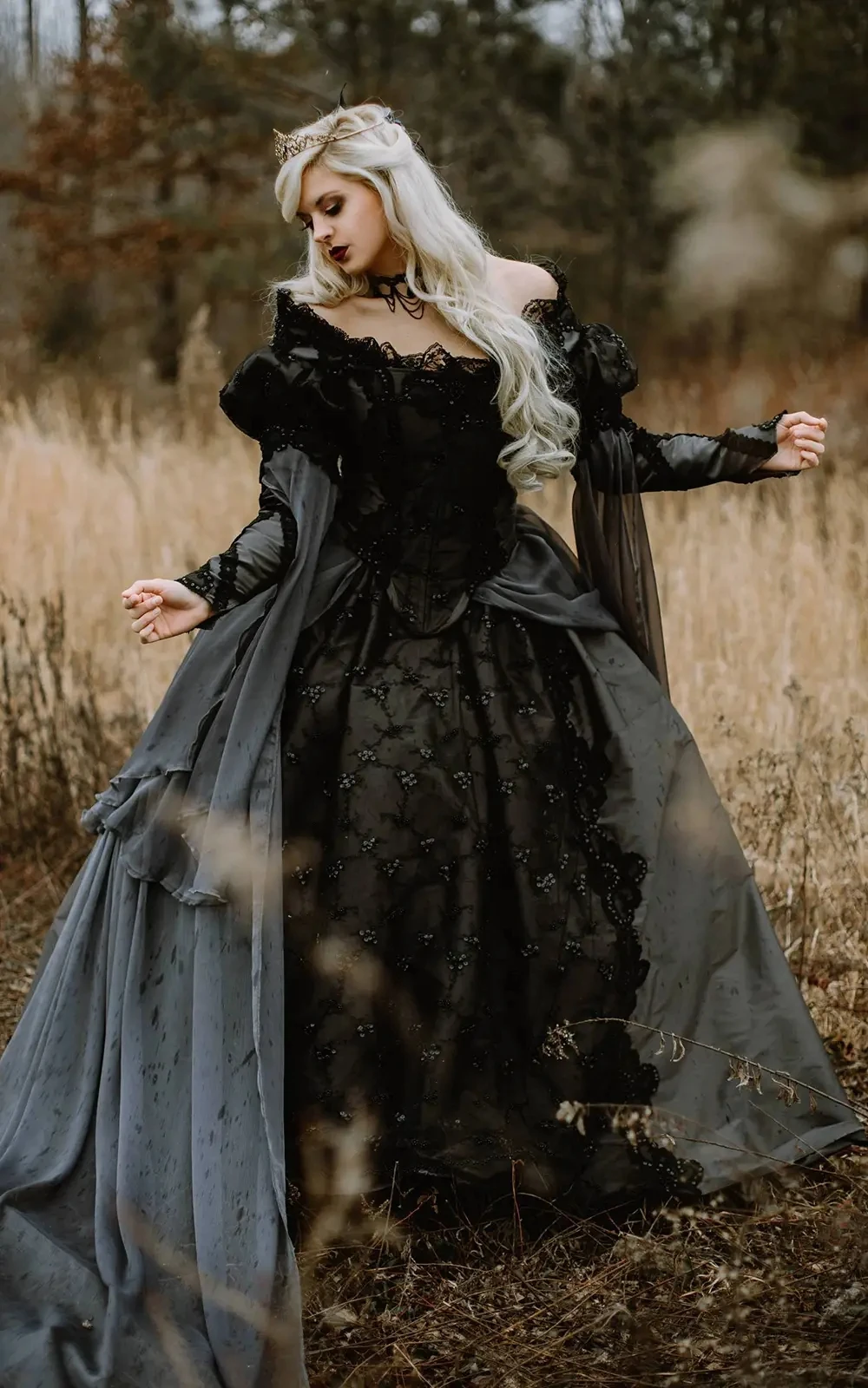 Black Gothic Wedding Dresses Ball Gown Long Sleeves Tulle Lace Boho Bohemian Wedding Gown Bridal Dresses Vestidos De Novia
Black Gothic Wedding Dresses Ball Gown Long Sleeves Tulle Lace Boho Bohemian Wedding Gown Bridal Dresses Vestidos De Novia