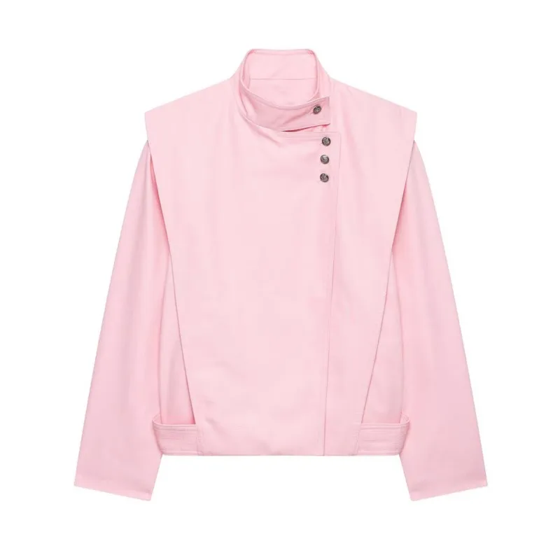 Women's Jackets New 2026 Spring Autumn Simple Double-Breasted High-Neck Button Solid Color Women Outerwear Chic Female Coat Tops
Women's Jackets New 2026 Spring Autumn Simple Double-Breasted High-Neck Button Solid Color Women Outerwear Chic Female Coat Tops