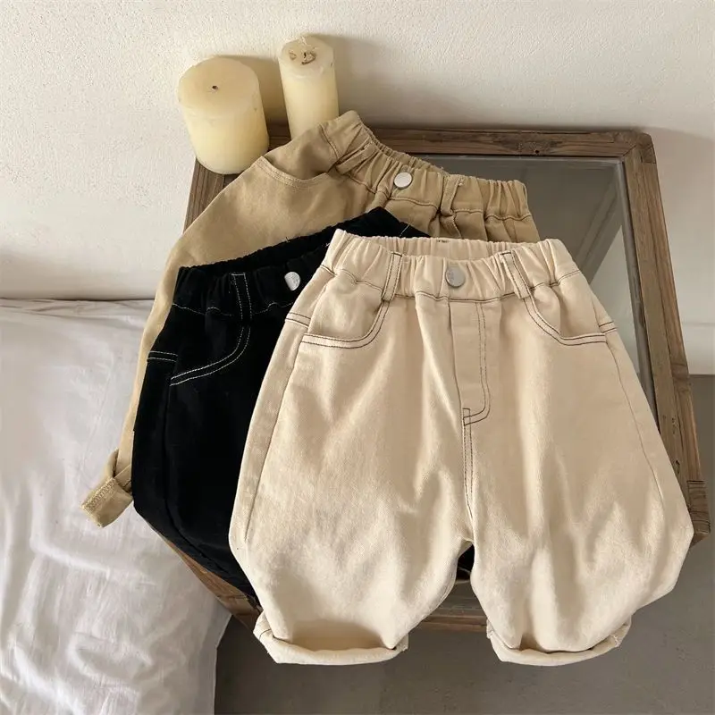 Spring and Autumn Pure Cotton Children's Pants Fashion Boys and Girls Solid Color Outerwear Casual Pants
Spring and Autumn Pure Cotton Children's Pants Fashion Boys and Girls Solid Color Outerwear Casual Pants