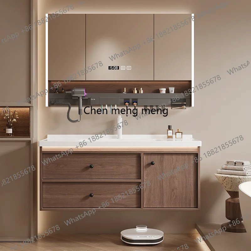 Walnut Antique Bathroom Cabinet Ceramic Integrated Basin Toilet Hand Washbasin Cabinet Wood Combination Smart Mirror Cabinet
Walnut Antique Bathroom Cabinet Ceramic Integrated Basin Toilet Hand Washbasin Cabinet Wood Combination Smart Mirror Cabinet