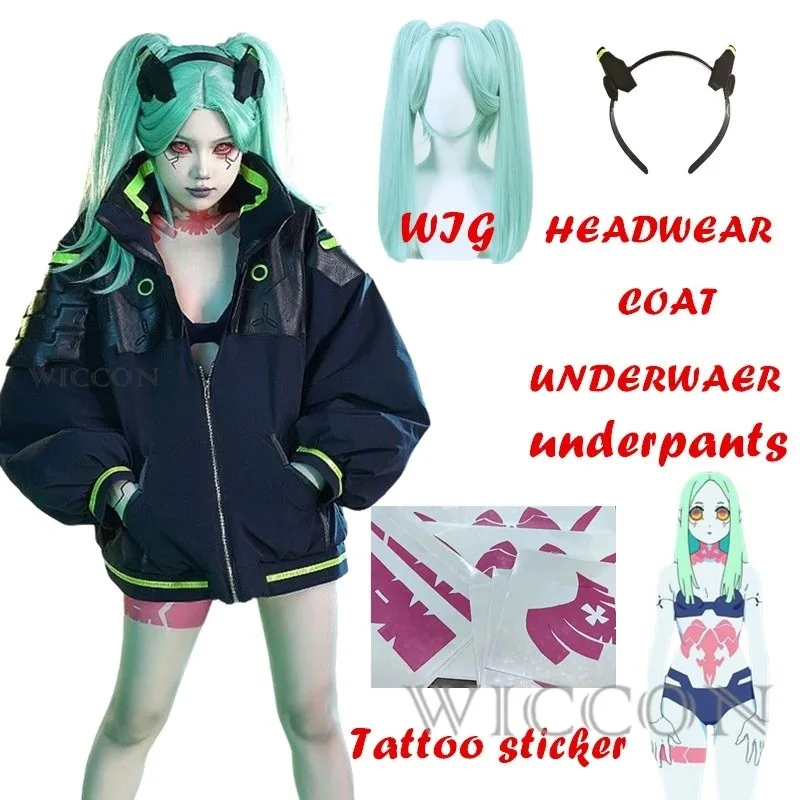 Anime Edgerunners Rebecca Cosplay Costume Jacket Wig Tattoo Stickers Headwear Suit Halloween Costumes for Women
Anime Edgerunners Rebecca Cosplay Costume Jacket Wig Tattoo Stickers Headwear Suit Halloween Costumes for Women