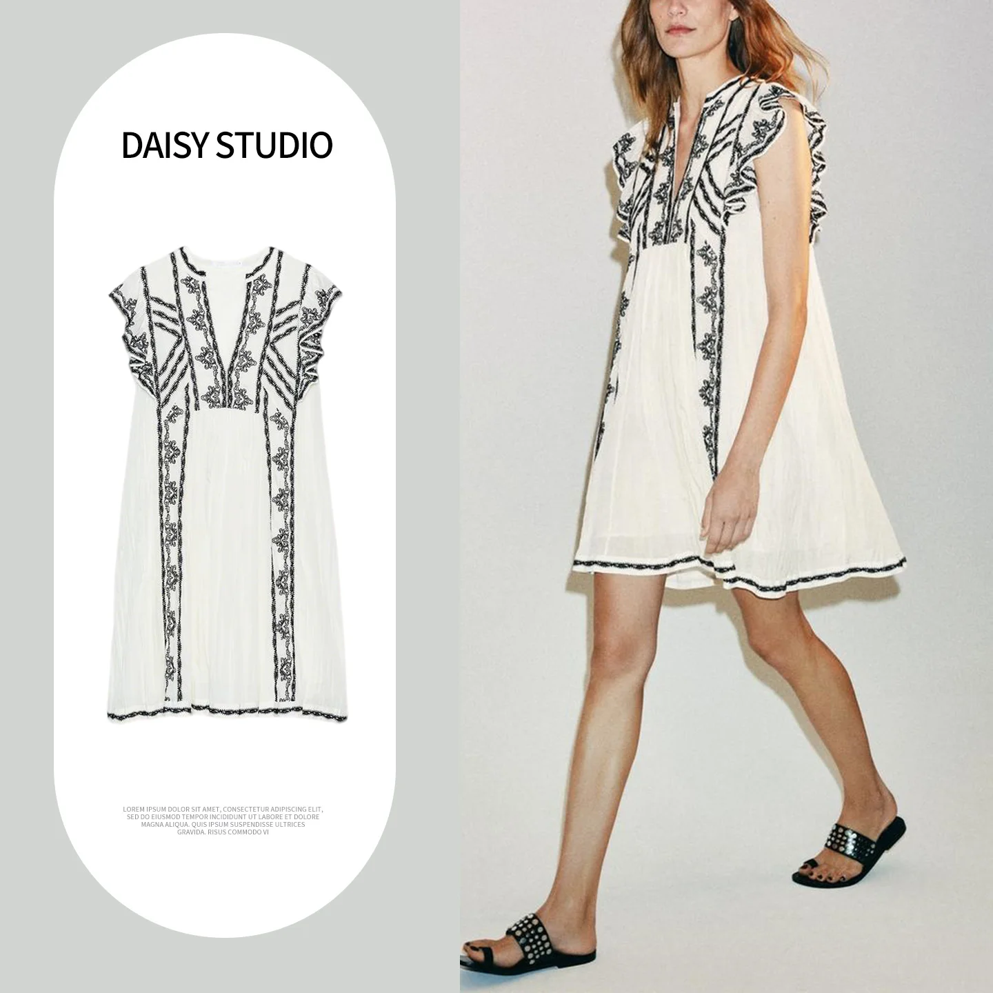 Summer New Women's Ins Style Sleeveless V-Neck Embroidery Decorated Straight Cut Hem Dress Polyester A-Line Casual round Neck
Summer New Women's Ins Style Sleeveless V-Neck Embroidery Decorated Straight Cut Hem Dress Polyester A-Line Casual round Neck