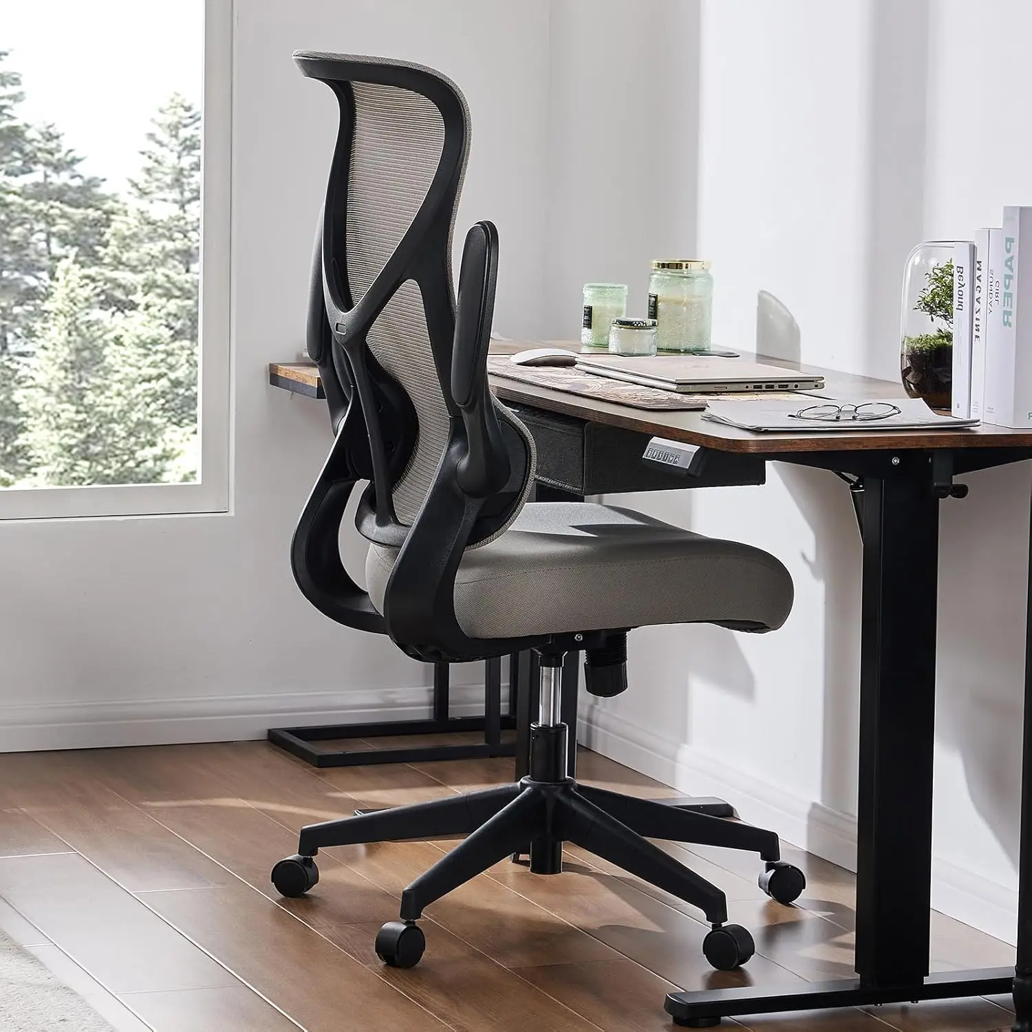 Ergonomic Office Chair, High Ba Comfy Desk Chair With Wheels,Swivel Rolling Flip-Up Arms Mesh Gaming Chairs For Home,Grey
Ergonomic Office Chair, High Ba Comfy Desk Chair With Wheels,Swivel Rolling Flip-Up Arms Mesh Gaming Chairs For Home,Grey