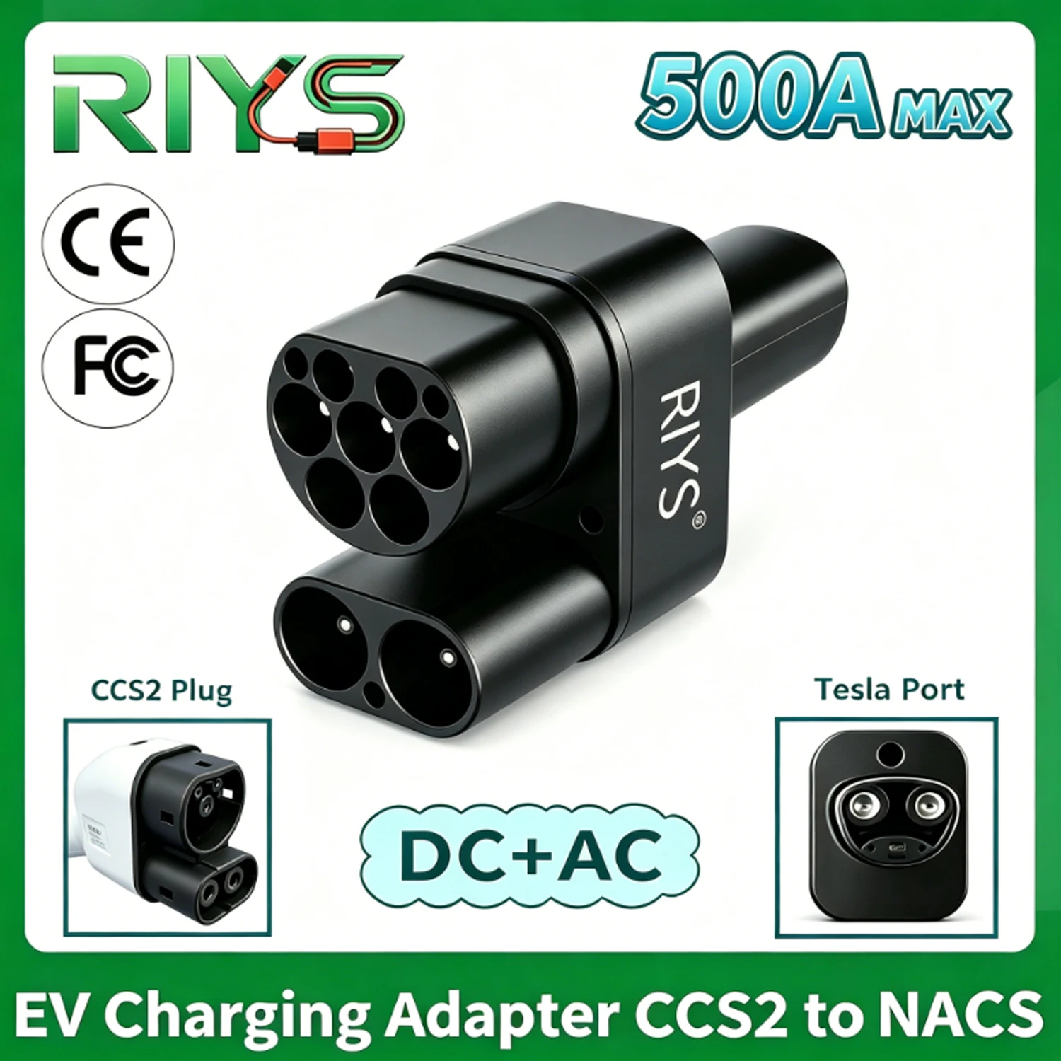 CCS2 to Tesla Cybertruck Fast Charging Adapter CCS2+Type 2 to NACS Tesla DC AC 2-in-1 Adapter EV Charger For Tesla Model 3 Y X S
CCS2 to Tesla Cybertruck Fast Charging Adapter CCS2+Type 2 to NACS Tesla DC AC 2-in-1 Adapter EV Charger For Tesla Model 3 Y X S