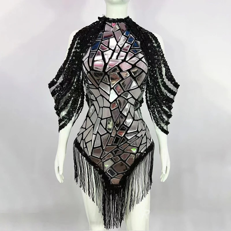 Drag Queen Outfit Silver Mirror Costume Backless Sexy Stage Dress Fringe Gogo Dance Clothes Nightclub Party Show Rave Wear 2798
Drag Queen Outfit Silver Mirror Costume Backless Sexy Stage Dress Fringe Gogo Dance Clothes Nightclub Party Show Rave Wear 2798