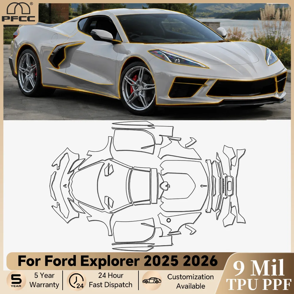 For Corvette C8 Stingray 2020-2026 9Mil TPU Paint Protection Film Pre-cut PPF Clear Bra Anti-scratch Resistant Car Accessories
For Corvette C8 Stingray 2020-2026 9Mil TPU Paint Protection Film Pre-cut PPF Clear Bra Anti-scratch Resistant Car Accessories