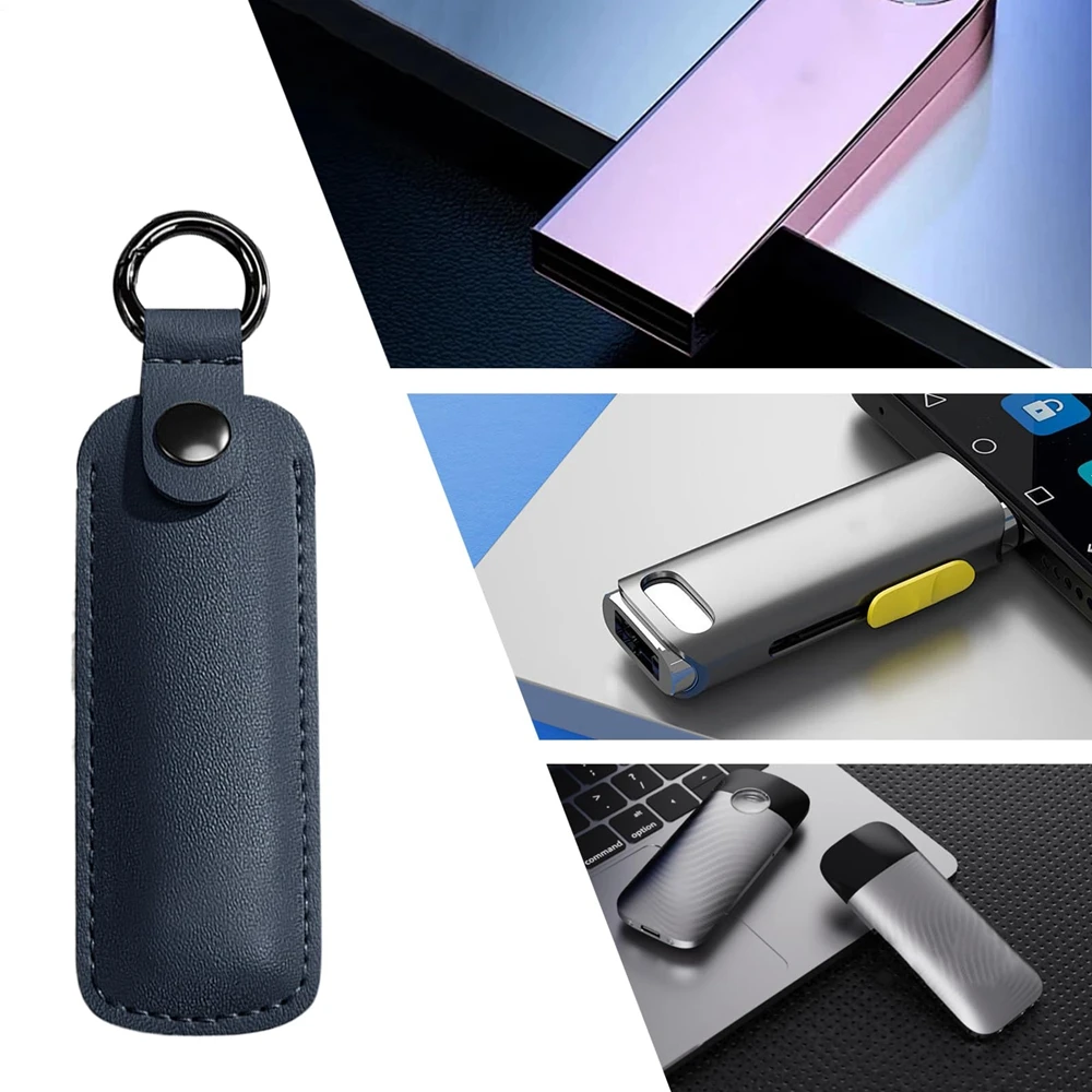 USB Flash Drive PU Leather Pouch Protective Cover Anti Lost Travel Holder Portable Storage Bag Memory Stick Case with Keychain
USB Flash Drive PU Leather Pouch Protective Cover Anti Lost Travel Holder Portable Storage Bag Memory Stick Case with Keychain