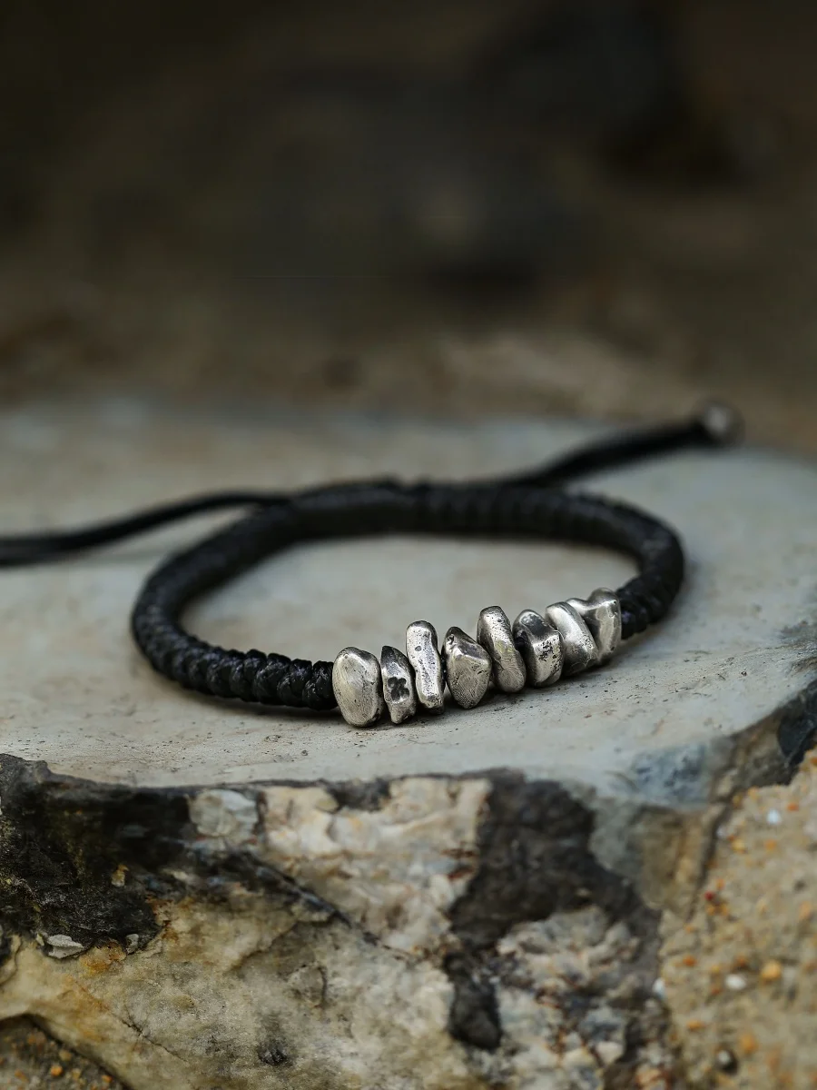 Original Silver Bracelet Pure Silver Men's Vintage Rope Hand Cord Silver Design out Fashion Jewelry Accessory
Original Silver Bracelet Pure Silver Men's Vintage Rope Hand Cord Silver Design out Fashion Jewelry Accessory