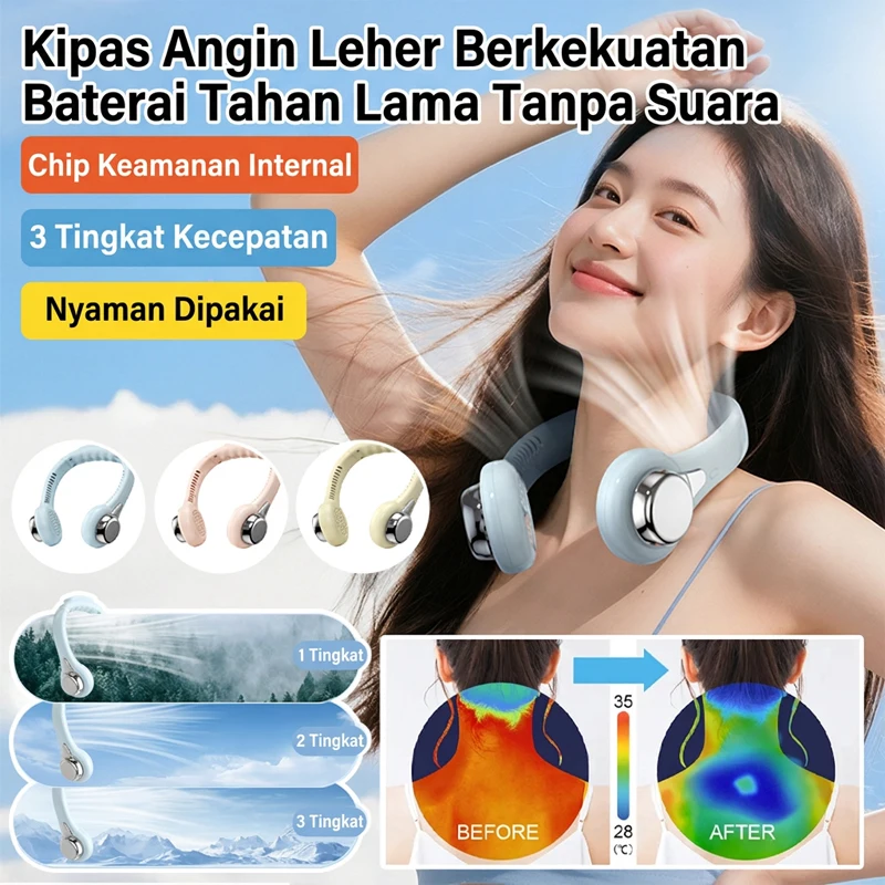Portable USB Rechargeable Silent Hands-Free Fan Long Battery Life Cooling Neck Fan For Outdoor Office Travel
Portable USB Rechargeable Silent Hands-Free Fan Long Battery Life Cooling Neck Fan For Outdoor Office Travel