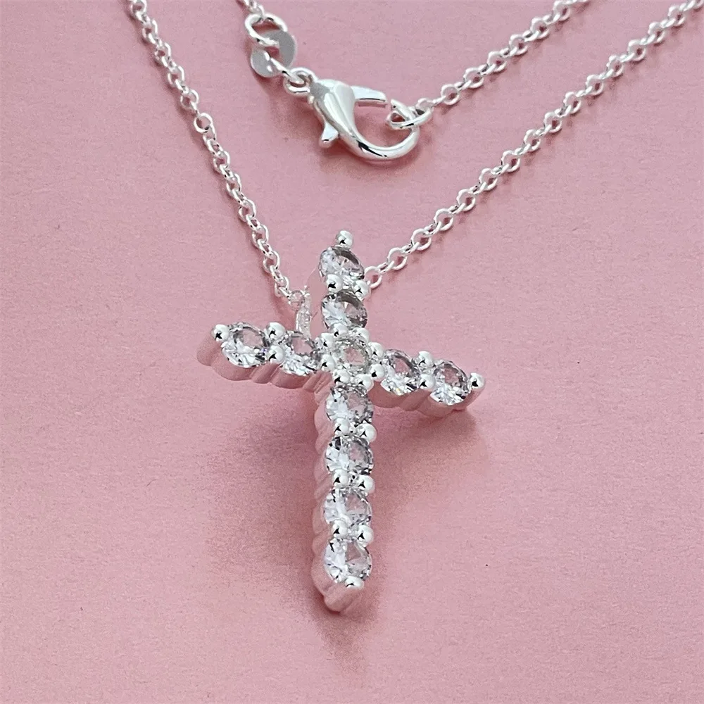 Faith Symbol 46-50CM Diamond Cross Pendant Necklace Silver & Gold S925 Sterling Silver Unisex Guardian Meaning Elegant Accessory
Faith Symbol 46-50CM Diamond Cross Pendant Necklace Silver & Gold S925 Sterling Silver Unisex Guardian Meaning Elegant Accessory